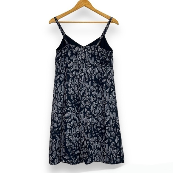 𝅺Ann Taylor Loft Navy White Print Dress Women’s Small S - Picture 2 of 4